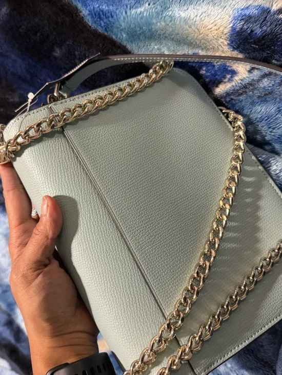 kate spade light blue Pebbled Leather Chain Crossbody - Picture 3 of 4